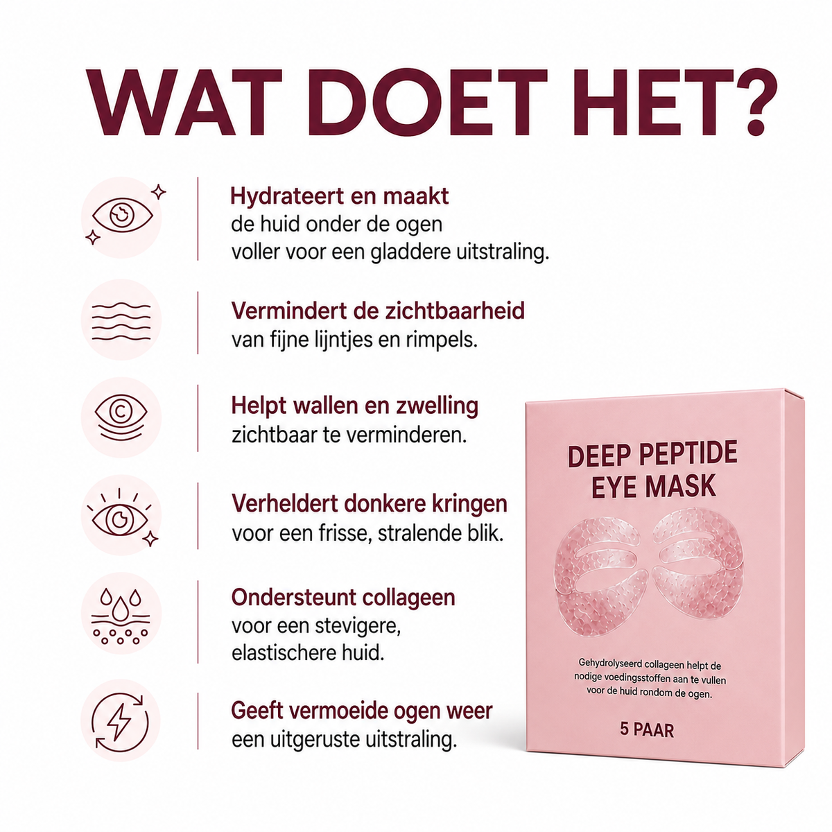 DeepPeptide™ | De 3-Zone Behandeling Eye Mask
