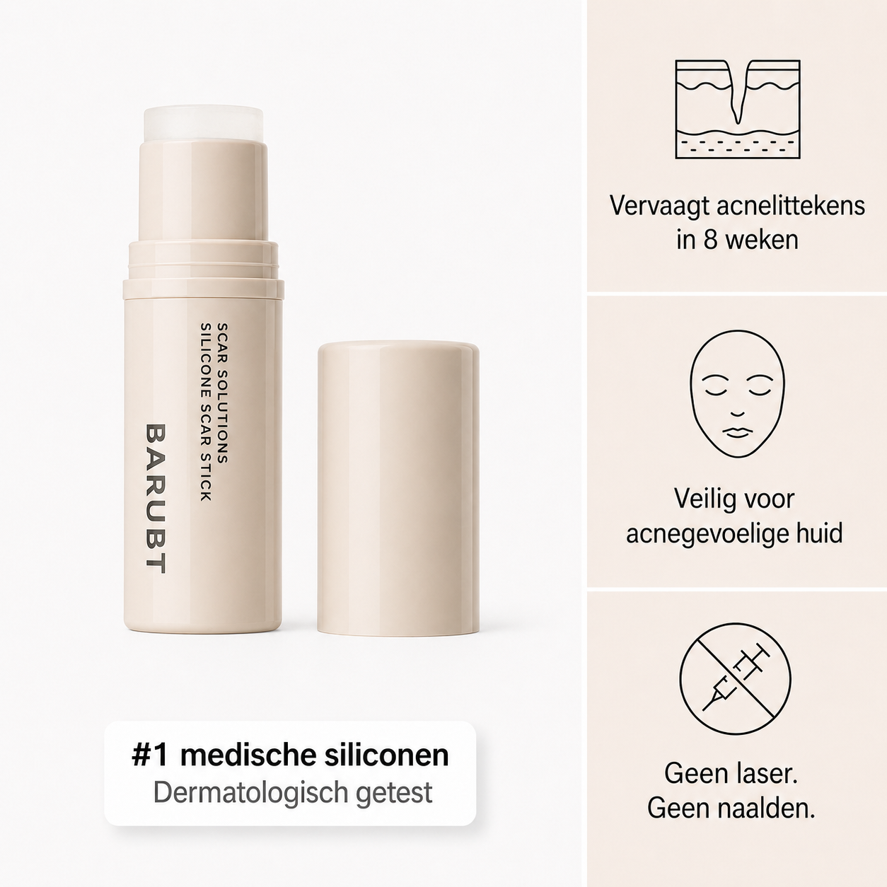 ScarStick⢠| Voor acnelittekens, operatiescars en striae. Klinische werking, thuis