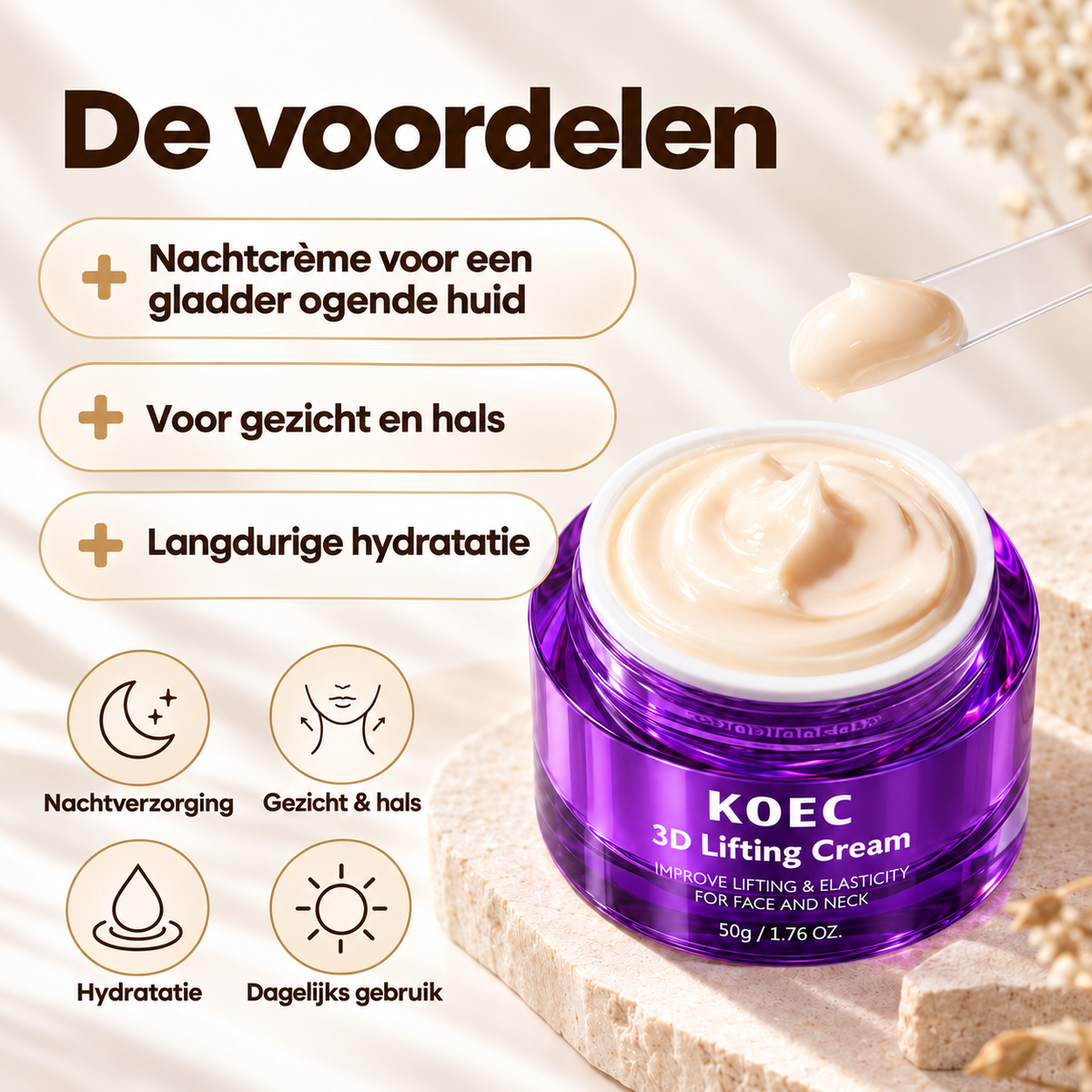 SkinLift™ | 3D-peptidecrème voor een steviger, voller ogende huid