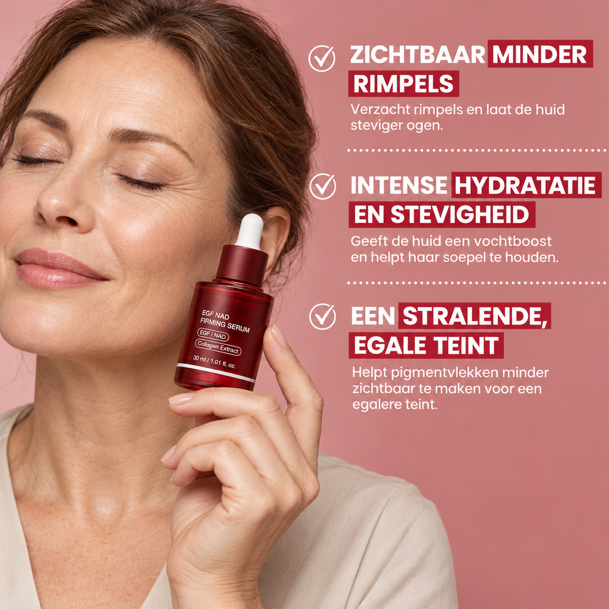 SkinBounce™ | NAD+ anti aging serum voor een voller en steviger ogende huid