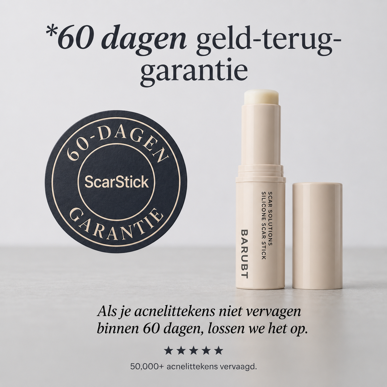 ScarStick™ | Voor acnelittekens, operatiescars en striae. Klinische werking, thuis