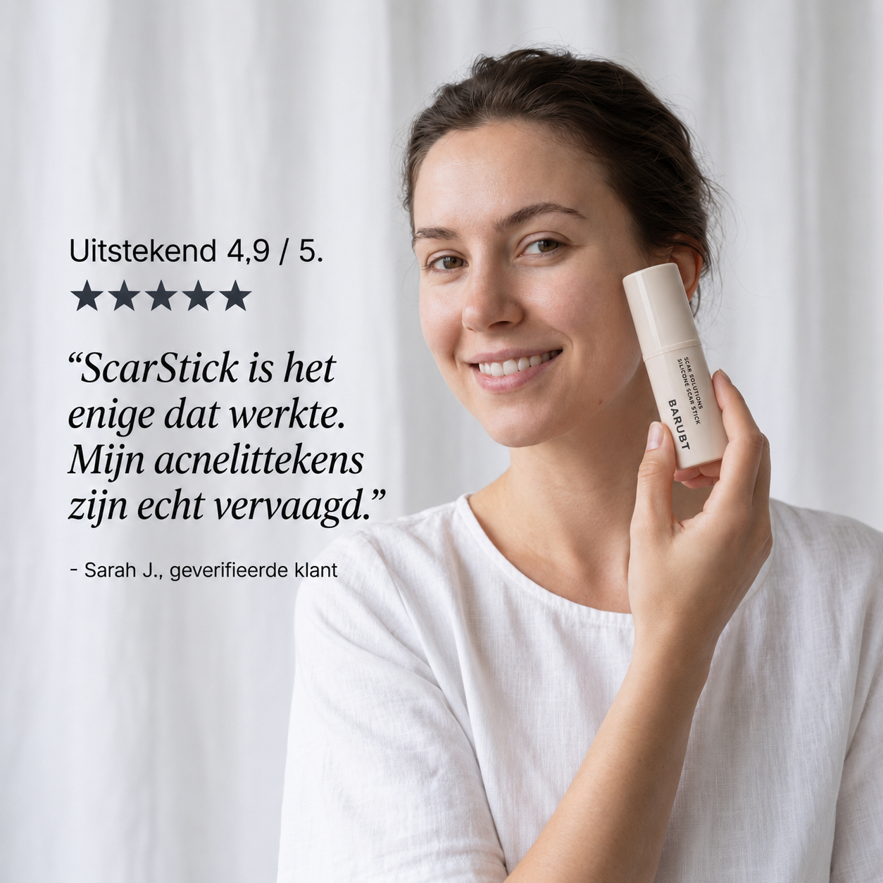 ScarStick™ | Voor acnelittekens, operatiescars en striae. Klinische werking, thuis